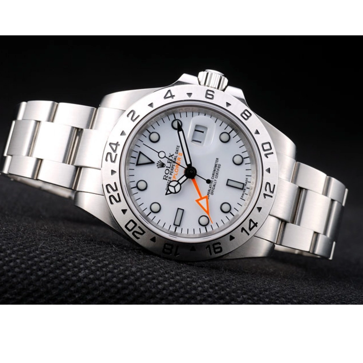 AAA Replica Watches White Dial Watch Stainless Steel Bezel Explorer Rolex 0702